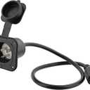 Dumble Power Inlet Port Plug 125 Volt AC Cord Port Plug 15 Amp RV Electrical Outlet Outdoor Enclosed Trailer Accessories