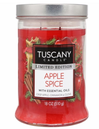 Tuscany® Limited Edition Apple Spice Scented Jar Candle
