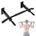 Yes4All Multifunctional Pull Up Bar Wall Mounted Capacity 300 Pounds - Black