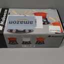 Mabeeze Cast Iron Fondue Pot Set for Cheese, Chocolate or Meat - White Enameled 1.6 Qt Pot - Includes 6 Fondue Forks