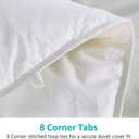 APSMILE Fluffy Down Feather Fibers Comforter King Size, Organic Cotton Cover Down Feather Fibers Duvet Insert for Warm Weather, High Fill Power Lightweight Blanket for Summer (Ivory White, 106x90)