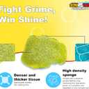 Degreaser Dish Soap Infused Cleaning Sponge, Activates with Water, 4 Pack, Non Scratch, Ergonomic, Fresh Citrus Orange Scent