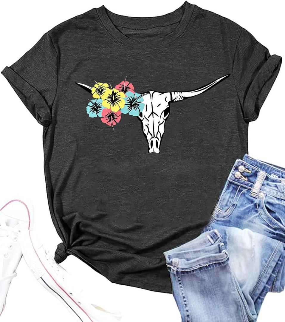 Hawaiian Shirt Women Family Vacation Tee Girls Hawaii Trip Summer Vacation T-Shirt (Gray, L)