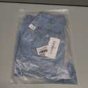 GOBLES Women's Sexy High Stretch Slim Fit Cargo Denim Shorts with Front Pockets (Blue)