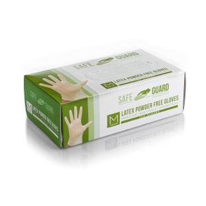 3 x SAFEGUARD Latex Gloves, Powder Free and Food Grade Gloves, 100 Count