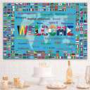 World Backdrop Banner,6x4ft International Welcome Background, 70X 47Inches