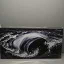 Suconvng Abstract Wall Art Small Size White Sea Wave Modern Canvas Art Wall Decor Painting Artwork Abstract Wall Decor Print Picture For Bedroom Office Home Decoration 20"X 40"