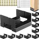 10 Pack 6x6 Post Base for Concrete, Post Anchor Base, Black
