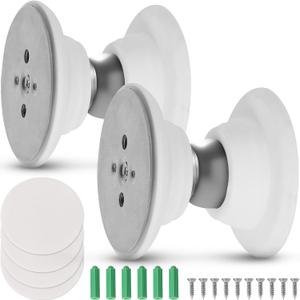 CALPALMY (2 Pairs RV Magnetic Door Catch and Holder Kit - White RV Storage Door Holder Magnetic Baggage Door Catch for RV Campers, Trailer and Motor Homes