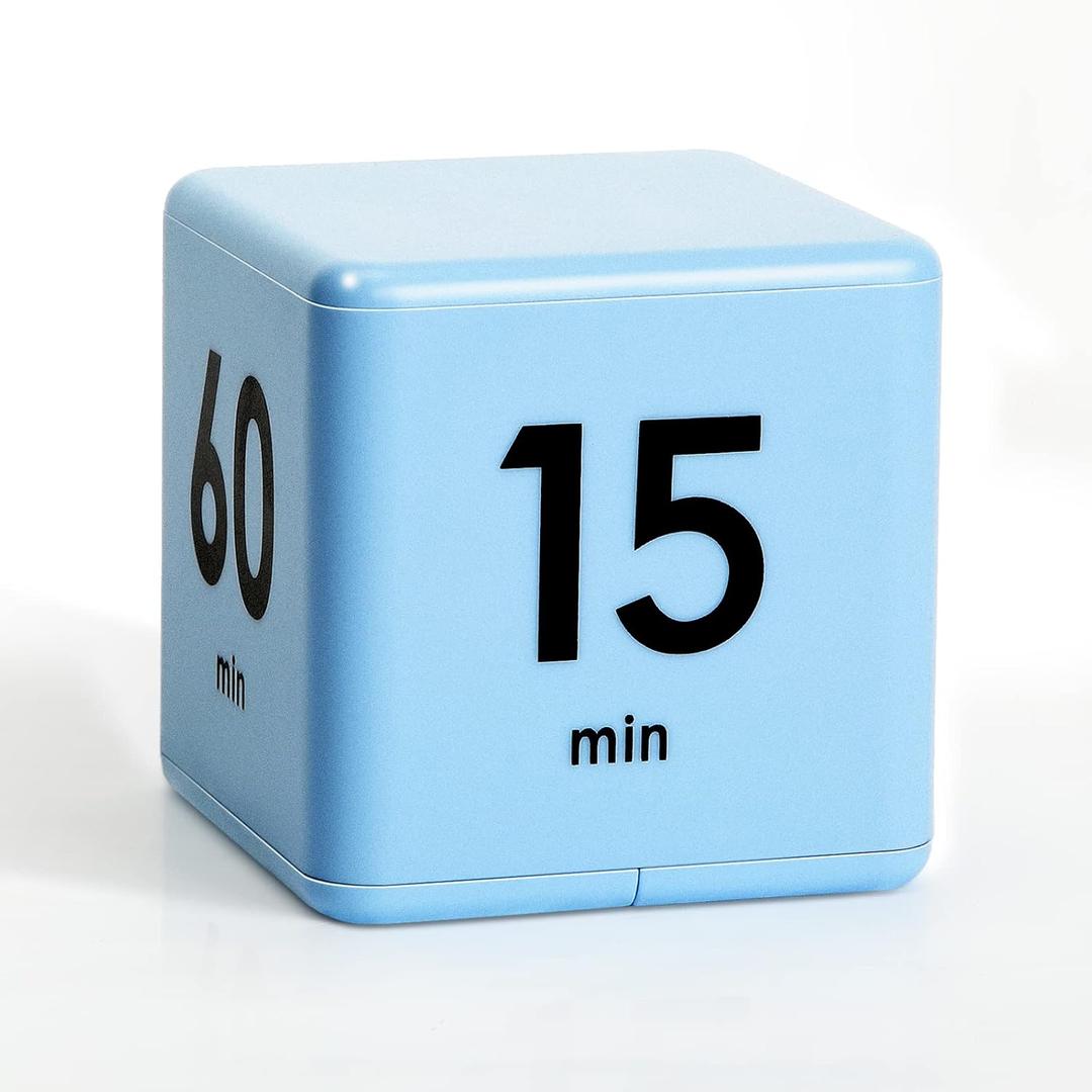 Weewooday Cube Timer, Gravity Sensor Flip Timer for ADHD Productivity, Classroom Kitchen Study Workout Cooking Desk Timers for Time Management, 15 20 30 60 Minutes Countdown Tool(Blue) Weewooday Cube Timer, Gravity Sensor Flip Timer for ADHD Productivity, Classroom Kitchen Study Workout Cooking Desk Timers for Time Management, 15 20 30 60 Minutes Countdown Tool(Blue)