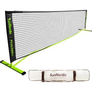 SunNordic 13FT Portable Pickleball Net Set, Family Practice Pickleball Polyester Net with Weather Resistant Metal Frame & Carrying Bag, Pickleball Net System for All Weather Condition Outdoor & Indoor