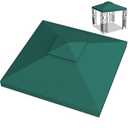 Ganggend 10x10ft Canopy Replacement Top, Double Tiered Pop up Gazebo Covers Replacement with 12 Velcros, Waterproof UV Protective Nylon, Outdoor Shelter for Grill, Patio, Event, Trade Show (Green)