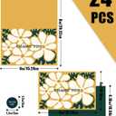 qiqee Color Contrast Flower Thank You Cards Greeting Gift Cards for Handwritten Messages 4x6 Inch 6 Design Birthday Thank You Notes (24pcs +24pcs Envelopes)