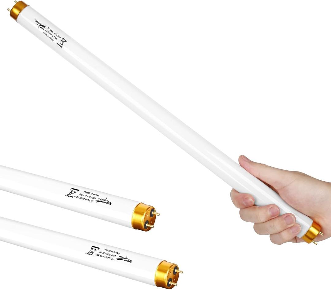 UVB Light for Reptiles Bearded Dragon, 3 Pack T8 UVB Reptile Light UVB Bulb 10.0 17W UVA UVB Reptile Light Bulb Terrarium Light Lamp Tube for Turtle Chameleon Leopard Gecko Snake Tank, 24 Inch
