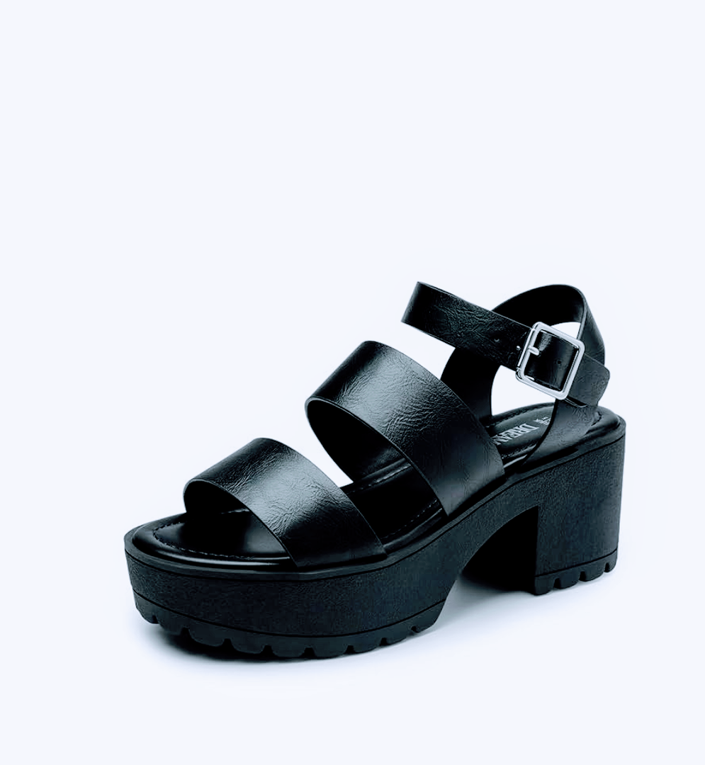DREAM PAIRS Platform Heels for Women Lightweight Chunky Open Toe Stylish Comfortable Fisherman Sandals with Adjustable Ankle Strap, Size 7.5