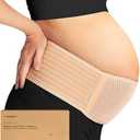 KeaBabies Maternity Belly Bands for Pregnant Women - Soft & Breathable Pregnancy Belly Support Band, Adjustable Maternity Belt for Back, Pelvic Support, Comfortable, Easy to Use (Classic Ivory, M/L)