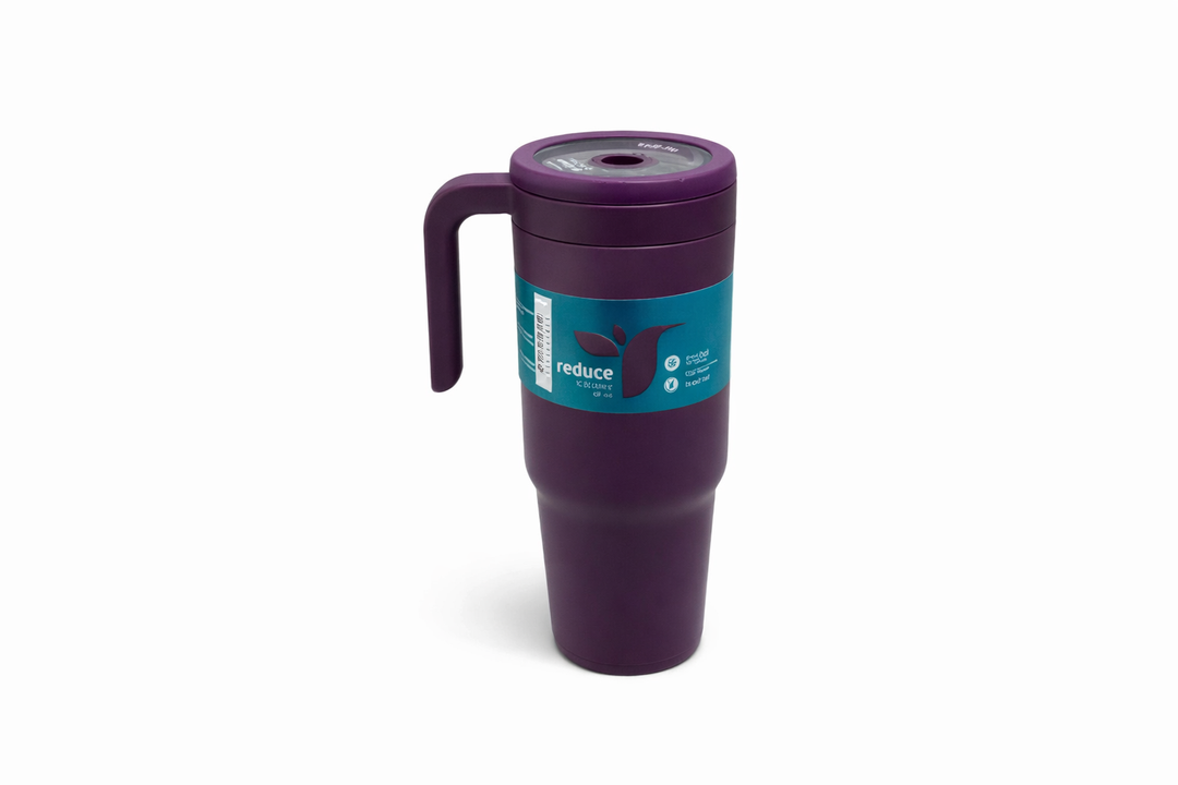 Reduce 40oz Tumbler Purple Handle Lid Straw Vacuum Insulated Stainless Steel Mug 
