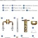 1 Pack Antique Brass Glass Door Lever Passage Crystal Door Levers Door Lever Interior Door Handle for Hall and Closet,Zinc Alloy