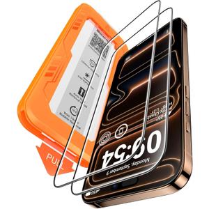 BossKiss for iPhone 17 Pro Max Screen Protector 6.9 inch, [TOP 9H+ Hardness] [Military Grade Shatter Protection] [Sensitive Touch] [HD Clear Tempered Glass] Full Coverage Easy Installation 2 Pack