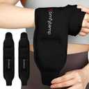 Comfytemp Wrist Ice Pack Wrap for Carpal Tunnel Relief, 2 Gel Packs, HSA Store FSA Eligible Items, Hot Cold Compress Brace for Hand Injury Reusable, Tenosynovitis, Recovery Item for Men Women (Black)