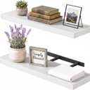 Fixwal Floating Wall Shelves for Decor (White, Set of 2, 22Inch)