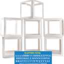 Baby Boxes for Baby Shower White Clear Balloon Box Blocks Gender Reveal Decorations and Birthday Party (7 PCS Balloon Box-78 Letter)