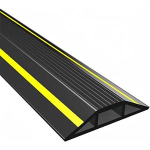 Vilmon 6.5FT Heavy Duty PVC Floor Cable Cover, Floor Cord Cover, Cable Protector Protect Wire for Indoor and Outdoor Cable Cavity = 0.94" (W) x 0.4" (H)(3 Channels