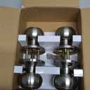 CML Hardware (2 Pack) Entry Door Knob, Keyed Different Door Lock Sets in Solid Stainless Steel for Entrance, Exterior and Interior, Round Ball Handle