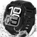 Goton 3 in 1 Waterproof Case with Band for Apple Watch with Built-in Tempered Glass Screen Protector 42mm, 360° Shockproof Bumper Face Cover with Band for Apple Watch Series 11 Series 10, 42mm