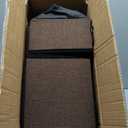 Love's cabin Dog Stairs for Small Medium or Large Dogs with Storage and Adjustable Steps, Foldable Dog Steps for Bed or Couch, 4-Step Coffee Folding Cat Pet Ramp with Zip up to 200 lbs, Coffee