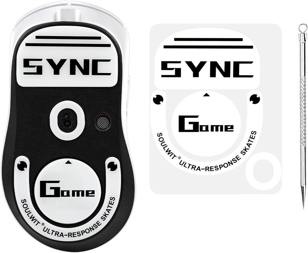 SOULWIT Glass Mouse Skates for Logitech G PRO X Superlight 2 DEX Wireless Gaming Mouse (Do Not Fit GPro X Superlight 1/2/2C/2SE) - White