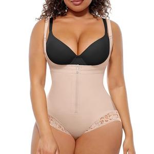 FeelinGirl Women's Butt Lifting Shapewear Faja Bodysuit Postpartum Shapewear Tummy Control Colombian Fajas Khaki XL