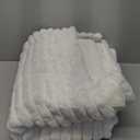 Bedsure White Throw Blanket for Couch - GentleSoft Cozy Soft Blankets for Women, Cute Small Fleece Throws for Girls, House Bedroom Decor Aesthetic Gift for Women, Off White, 55x70 Inches