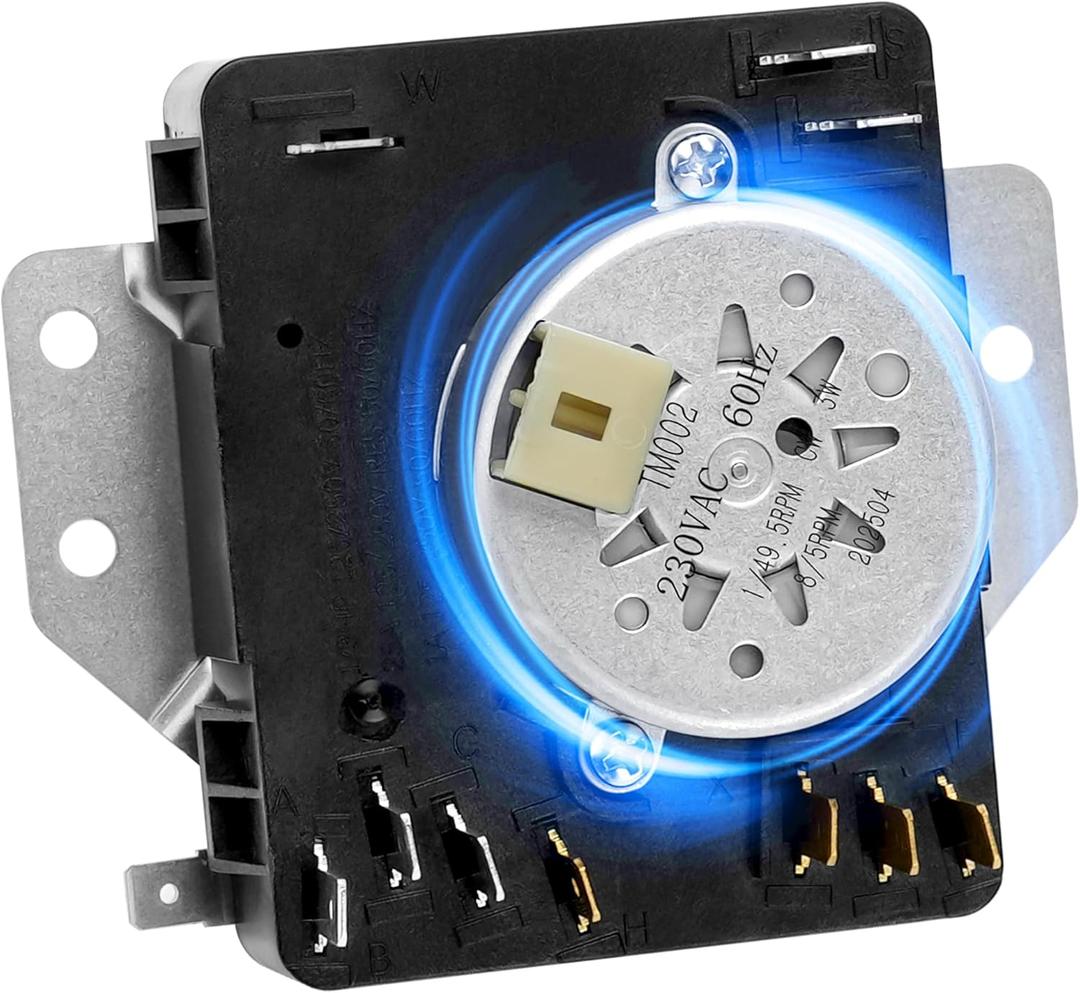 2-Year Warrant W10185982 WPW10185982 Dryer Timer for Whirlpool Maytag WED4815EW1 WED5100VQ1 WED4800BQ1 WGD4800XQ0 WED4810EW1 WED4800XQ0 Replace 418-618-20-B5 PS11749831230V 60Hz by Cenipar