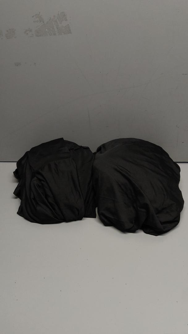 6 Pack Black Spandex Tablecloths for 6 Foot Rectangle Tables, Wrinkle Free Fitted Table Cloths 8ft Stretchy Table Cloth Cover with Skirt for Parties Weddings Birthday Banquet Baby Shower