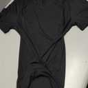 VOBCTY Women's Casual Short Sleeve Tshirt Dress Summer Side Split Loose V Neck Dresses (X-Large, 00-black)
