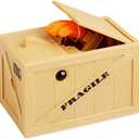 Cat's Claw Money Bank, Terrible Stealing Piggy Bank Prank Toy Cat's Paw Money Bank Money Saving Box Simulated Wooden Box Coin Box Toy