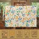 Leaves Placemats,Colourful Graffiti Table Mats Set of 6,12x18 Inch,Waterproof Oil-Proof Washable and Reusable Linen placemats Holiday Party Kitchen Table Decorations