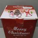 8FT Christmas Inflatable Snowman with Santa Claus Decorations, Waterproof Inflatable Santa Claus Yard Decorations with Rotating LED Lights for Indoor Outdoor Christmas Yard Garden Decorations