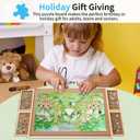 500 Piece Puzzle Board with Drawers, Small Puzzle Board 14" x 28" Jigsaw Puzzle Table with Cover Mat, 4 Drawers, Small Puzzle Table, Birthday Gifts, Standard