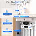 Waterdrop T4-A Alkaline pH+ Reverse Osmosis Water Filter, Dual Flow, NSF/ANSI 372 Certified, 10-Stage, 450 GPD Tankless Undersink RO Filtration System, 2:1 Pure to Drain, BPA Free, Plug-in Required