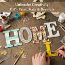 Wooden Letters for Crafts, 5 Inch Unfinished Capital Wooden Alphabet Letters & Numbers Wood Letters for DIY Painting Arts Home Decorations Spelling Learning (32Pcs)