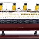 Titanic 24inch Wooden Ship Model Home Decor Pre-Built Cruise Ship Gift Nautical Sailboat Decor