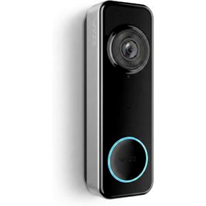 Wyze Battery Video Doorbell Wireless Camera, 1536x1536 HD+ with Color Night Vision, 2-Way Audio, 1:1 Head-to-Toe View, Person/Vehicle/Package Monitor, Wire-Free/Wired Option, 1 Minute Easy Setup