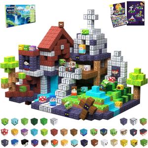 150 PCS Magnetic Building Blocks for Kids, Montessori Magnetic Toys, Build Zombie Island Set, STEM Toddler Sensory Building Blocks for Boys Girls 3 4 5 6 7 8 9 10th Birthday Gift