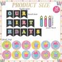 Mooliwe 72 Pcs Birthday Chart Set Composition Notebook Bulletin Board Decor