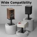 Suptek 7.9 x 6.5" Universal Desktop Speaker Stands Pair for Bookshelf & Desktop Speakers 6.1" Tall Sturdy Base for Studio Monitors, PC, Gaming & Home Audio, Black, SDM003MB