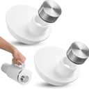 Xxerciz 40oz Leak Proof Lid for Stanley H2.0 Quencher Protour Tumbler, 2 Pack Spill Proof Lid Replacement Cover Top with Wide Mouth for Stanley Cup Accessories (White+White)