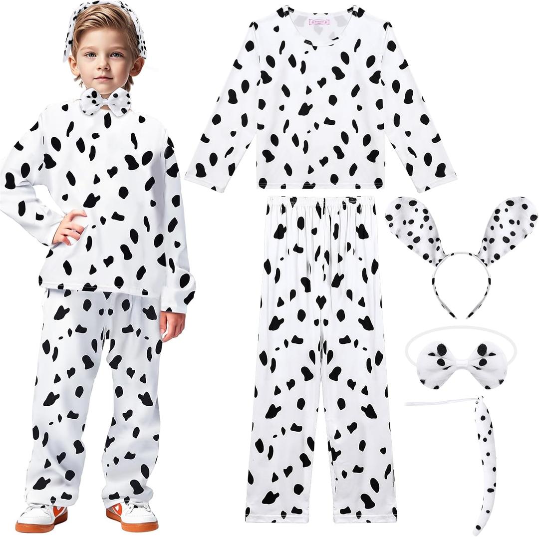 Dalmatian Costume for Kids 100 Days of School Dalmatian Costume Outfit Clothes for Boys and Girls (Small)
