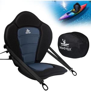 1.97" Extra Thick Kayak Seat, High Back Support Padded Kayak Seats, Universal Paddle Board Seat for SUP with Upgraded Alloy Clips, Heavy Duty Seat for Canoe, Fishing, Sit on Top